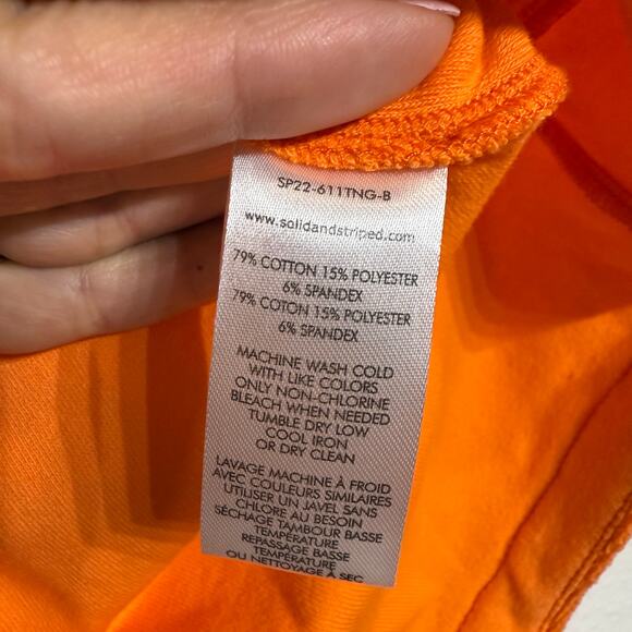 Solid & Striped Tangerine Strawberry The Charlie Terrycloth Shorts Sz M NWT - Picture 6 of 12